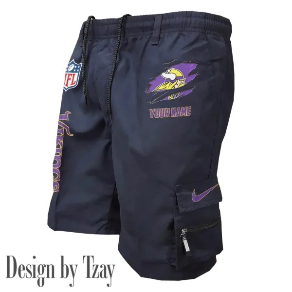 Minnesota Vikings Pocket Pants Military Style Tactical Shorts New 2025 AZMSHORT160