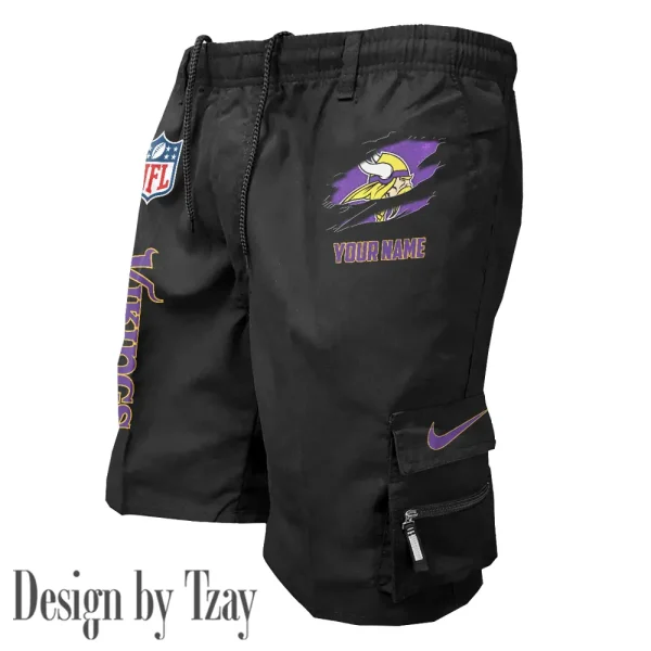Minnesota Vikings Pocket Pants Military Style Tactical Shorts New 2025 AZMSHORT160 - Image 2
