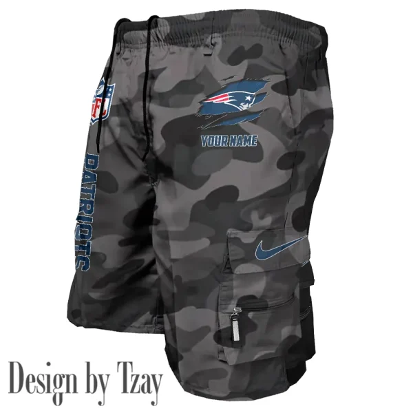 New England Patriots Pocket Pants Military Style Tactical Shorts New 2025 AZMSHORT161