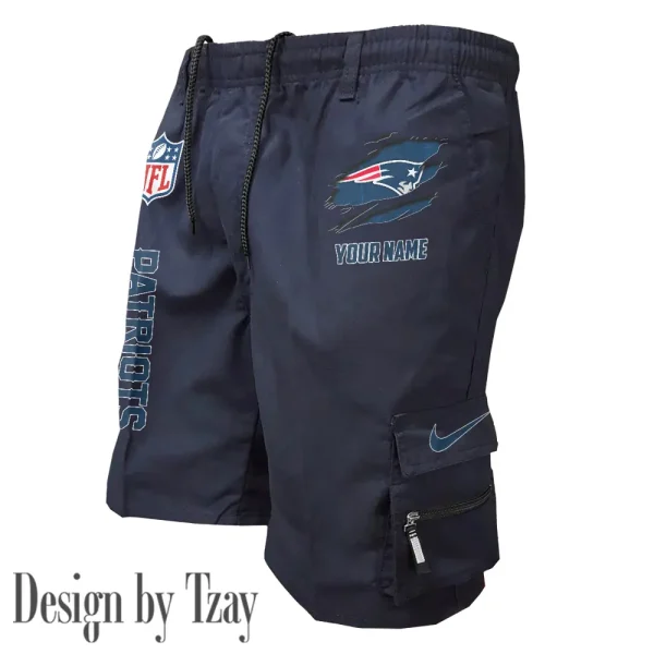 New England Patriots Pocket Pants Military Style Tactical Shorts New 2025 AZMSHORT161 - Image 4