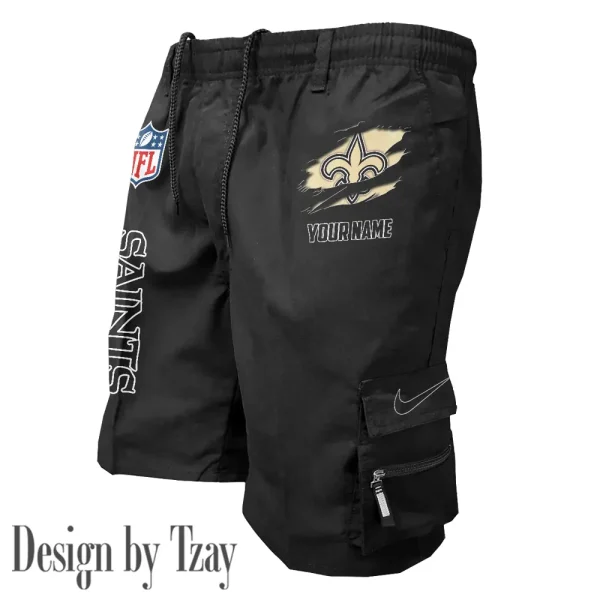 New Orleans Saints Pocket Pants Military Style Tactical Shorts New 2025 AZMSHORT162 - Image 2
