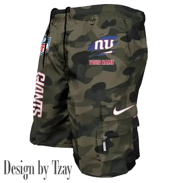 New York Giants Pocket Pants Military Style Tactical Shorts New 2025 AZMSHORT163