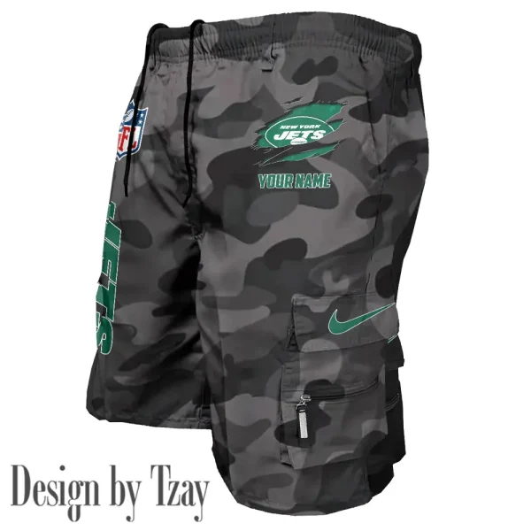 New York Jets Pocket Pants Military Style Tactical Shorts New 2025 AZMSHORT164