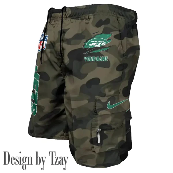 New York Jets Pocket Pants Military Style Tactical Shorts New 2025 AZMSHORT164 - Image 3