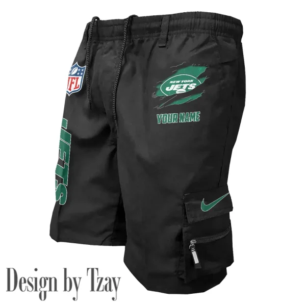 New York Jets Pocket Pants Military Style Tactical Shorts New 2025 AZMSHORT164 - Image 4
