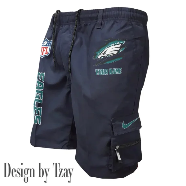 Philadelphia Eagles Pocket Pants Military Style Tactical Shorts New 2025 AZMSHORT165 - Image 3