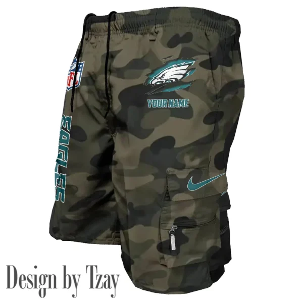 Philadelphia Eagles Pocket Pants Military Style Tactical Shorts New 2025 AZMSHORT165 - Image 4