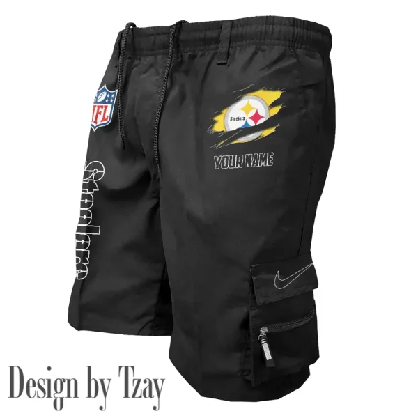 Pittsburgh Steelers Pocket Pants Military Style Tactical Shorts New 2025 AZMSHORT166 - Image 2