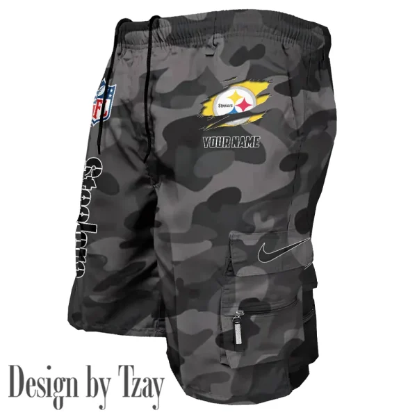 Pittsburgh Steelers Pocket Pants Military Style Tactical Shorts New 2025 AZMSHORT166 - Image 3