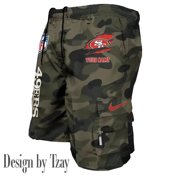 San Francisco 49ers Pocket Pants Military Style Tactical Shorts New 2025 AZMSHORT167 - Image 2