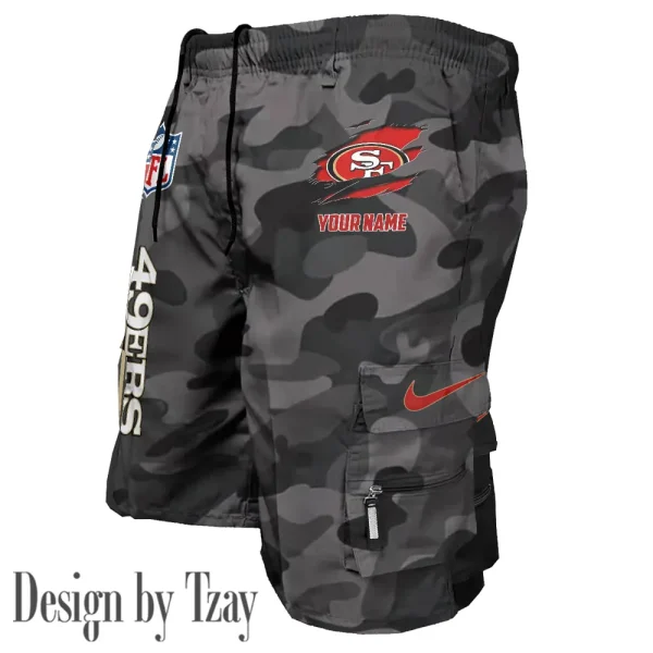 San Francisco 49ers Pocket Pants Military Style Tactical Shorts New 2025 AZMSHORT167 - Image 3
