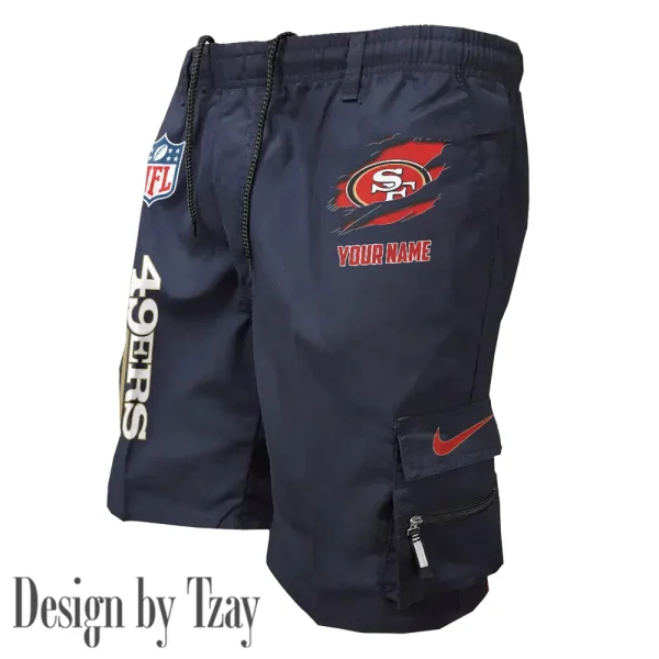 San Francisco 49ers Pocket Pants Military Style Tactical Shorts New 2025 AZMSHORT167 - Image 4