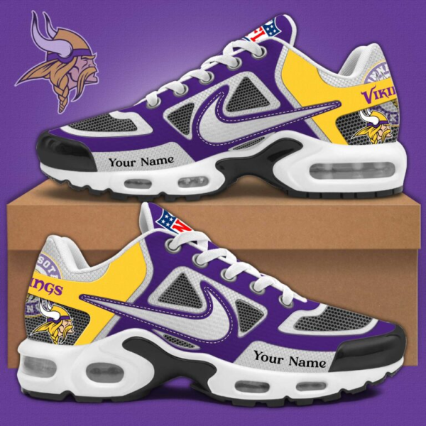 Minnesota Vikings Sosh Custom Name Air Cushion Sport Shoes SPTTNSHOES021