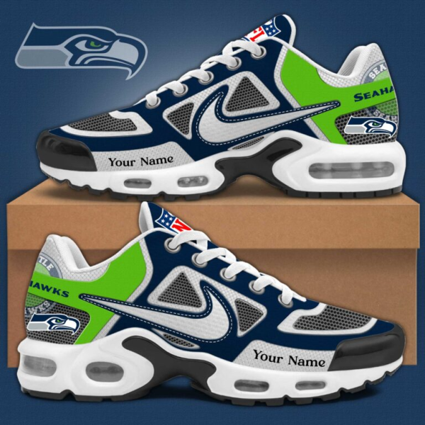 Seattle Seahawks Sosh Custom Name Air Cushion Sport Shoes SPTTNSHOES029