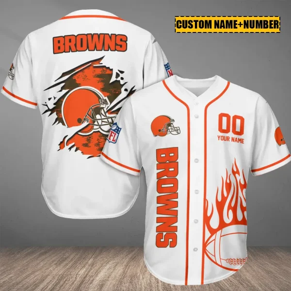 Cleveland Browns Casual Button Baseball Shirt Trending 2025 AZCBJS742