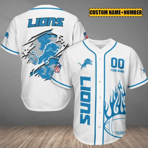 Detroit Lions Casual Button Baseball Shirt Trending 2025 AZCBJS745