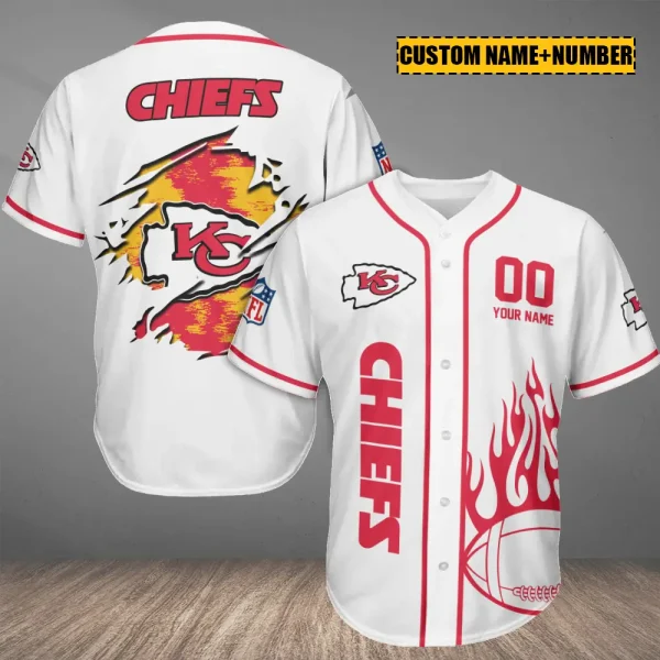 Kansas City Chiefs Casual Button Baseball Shirt Trending 2025 AZCBJS750