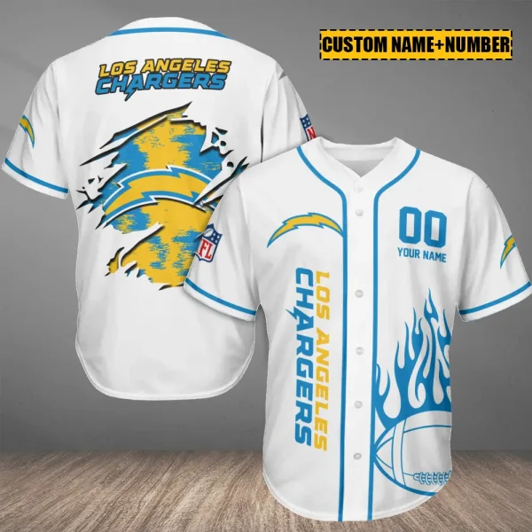 Los Angeles Chargers Casual Button Baseball Shirt Trending 2025 AZCBJS752