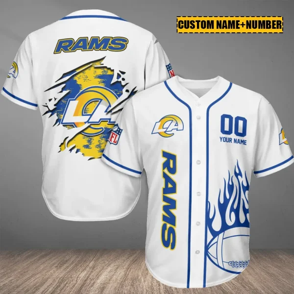 Los Angeles Rams Casual Button Baseball Shirt Trending 2025 AZCBJS753