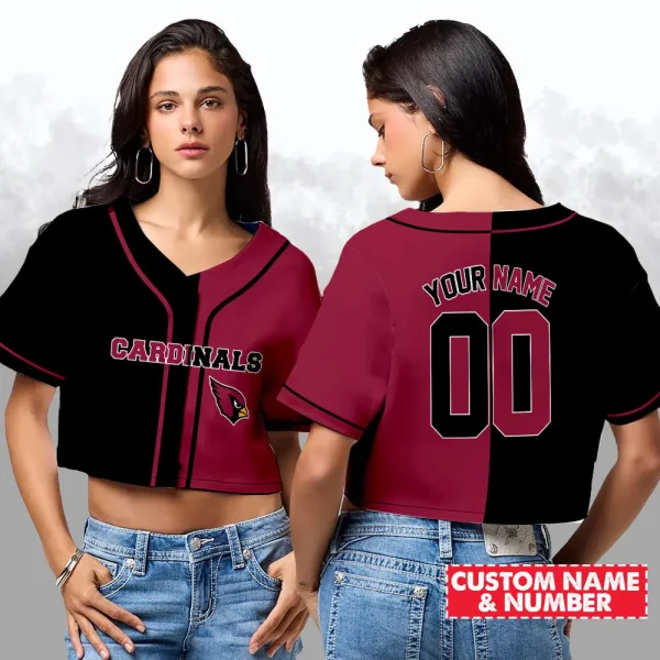 Houston Texans NFL Woman Croptop Baseball Jersey 98CRTBJS156