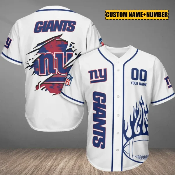 New York Giants Casual Button Baseball Shirt Trending 2025 AZCBJS758