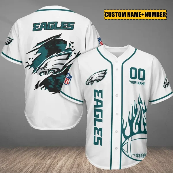 Philadelphia Eagles Casual Button Baseball Shirt Trending 2025 AZCBJS760