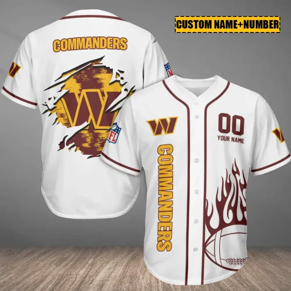 Washington Commanders Casual Button Baseball Shirt Trending 2025 AZCBJS766