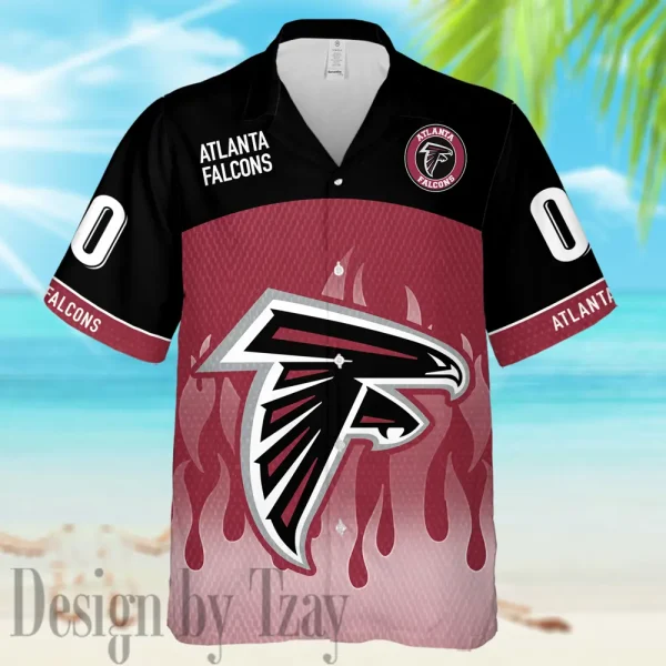 Atlanta Falcons Casual Men's Hawaiian Shirt And Shorts 3D Printed New AZHWS1154 - Image 2