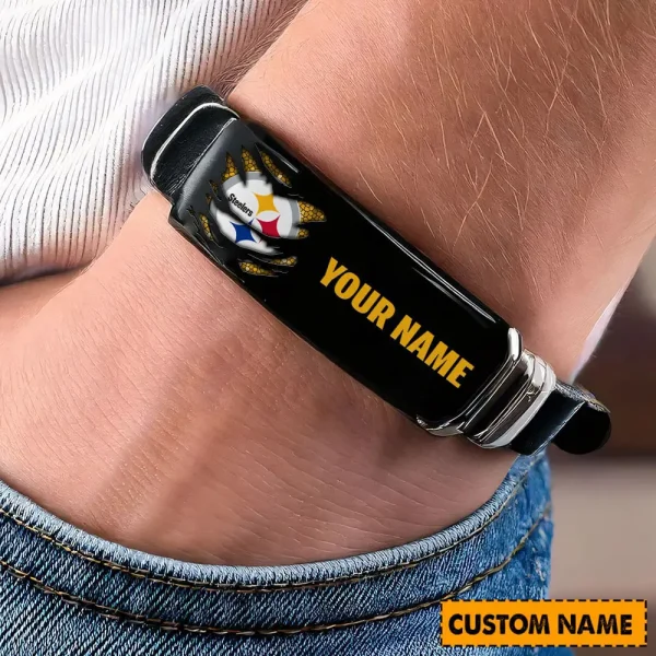 Pittsburgh Steelers Bracelet Perfect Gift For Fans SPTSBRACELET031 - Image 3
