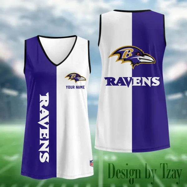Baltimore Ravens Summer Casual Women's Tank Vest Sleeveless SPTVNECKWVTS401