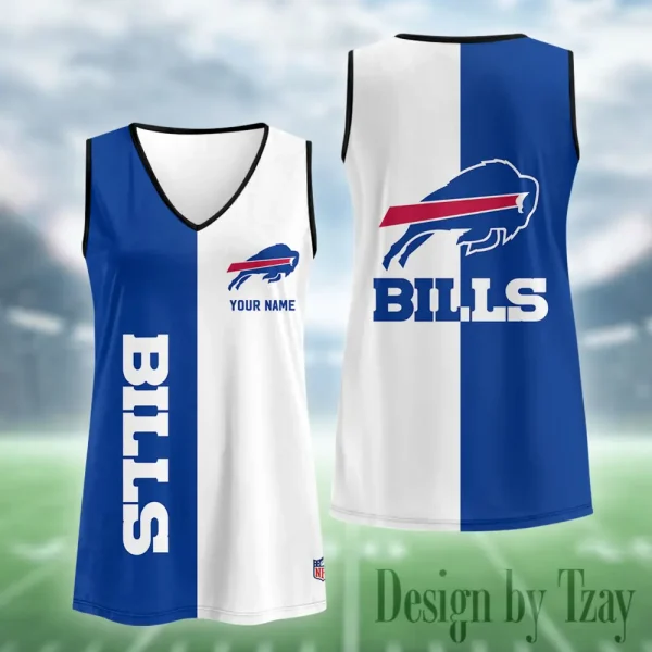 Buffalo Bills Summer Casual Women's Tank Vest Sleeveless SPTVNECKWVTS402