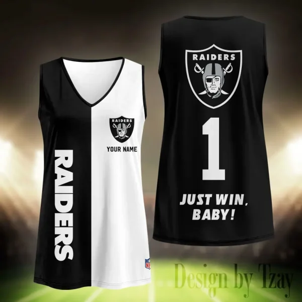 Las Vegas Raiders Summer Casual Women's Tank Vest Sleeveless SPTVNECKWVTS415 - Image 2