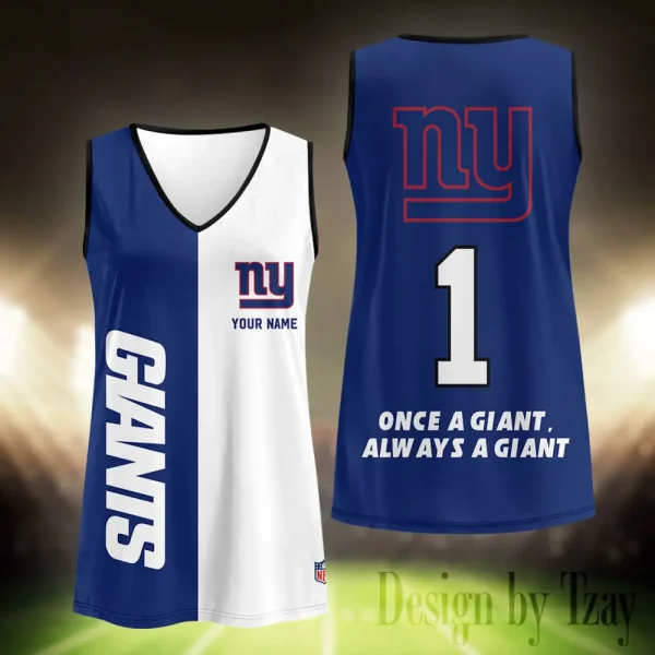 New York Giants Summer Casual Women's Tank Vest Sleeveless SPTVNECKWVTS422 - Image 2