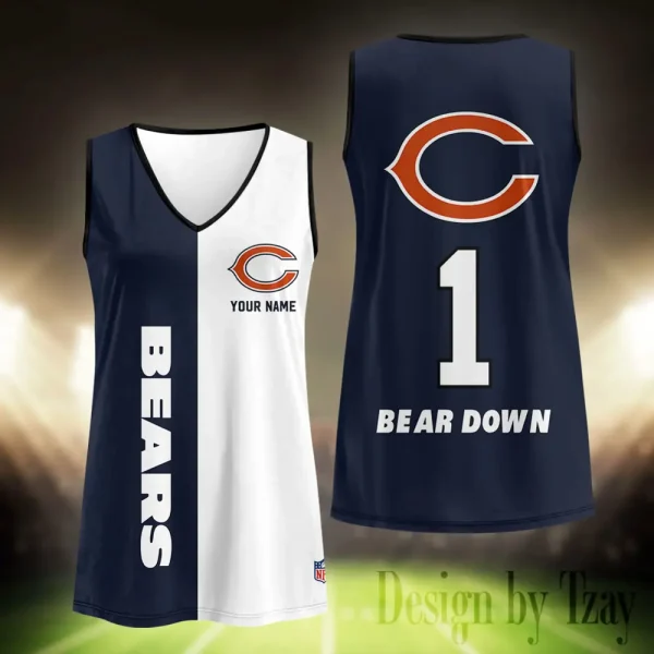 Chicago Bears Summer Casual Women's Tank Vest Sleeveless SPTVNECKWVTS431
