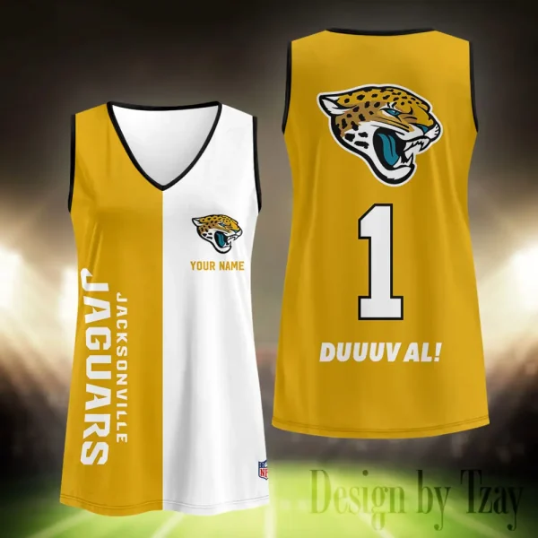 Jacksonville Jaguars Summer Casual Women's Tank Vest Sleeveless SPTVNECKWVTS437