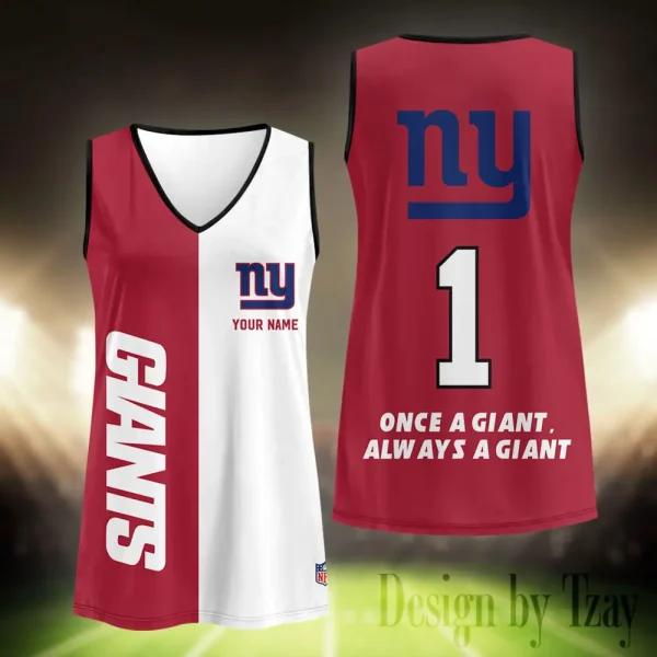 New York Giants Summer Casual Women's Tank Vest Sleeveless SPTVNECKWVTS445 - Image 2