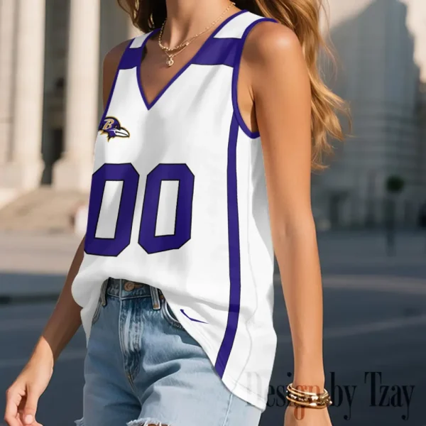 Baltimore Ravens Summer Casual Women's Tank Vest Sleeveless SPTVNECKWVTS454