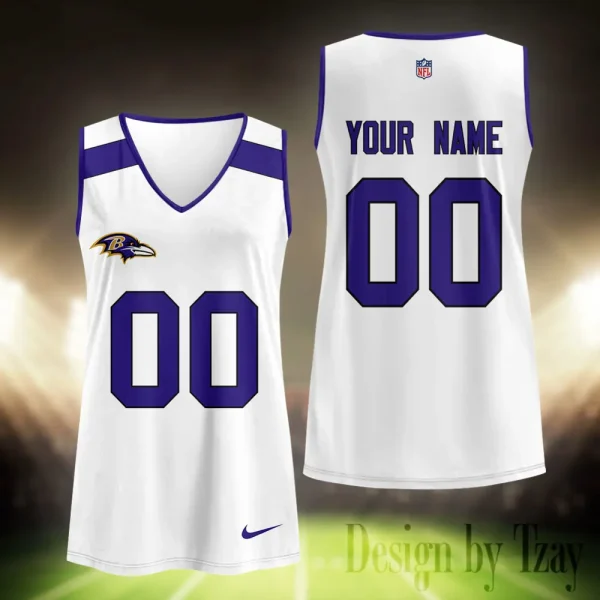 Baltimore Ravens Summer Casual Women's Tank Vest Sleeveless SPTVNECKWVTS454 - Image 2