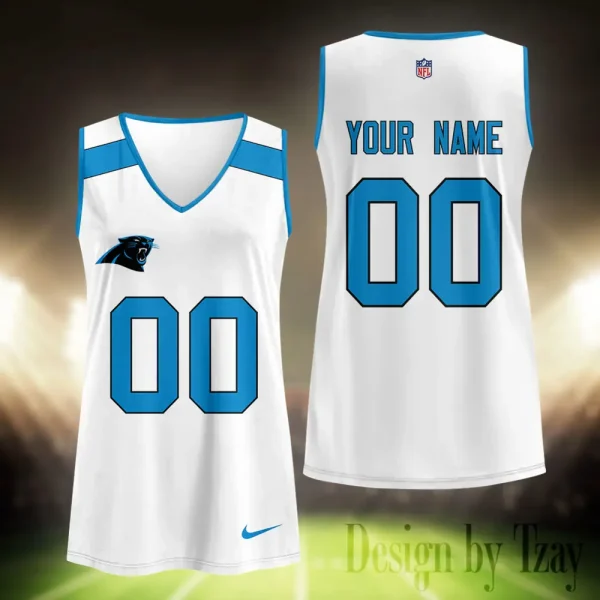 Carolina Panthers Summer Casual Women's Tank Vest Sleeveless SPTVNECKWVTS456 - Image 2