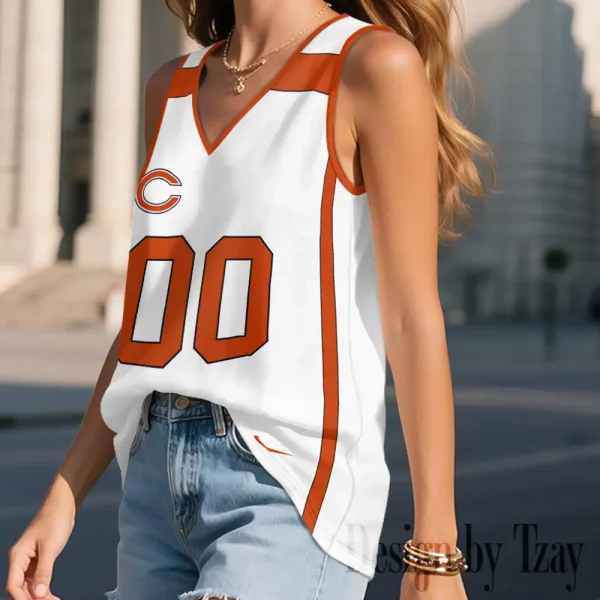 Chicago Bears Summer Casual Women's Tank Vest Sleeveless SPTVNECKWVTS457