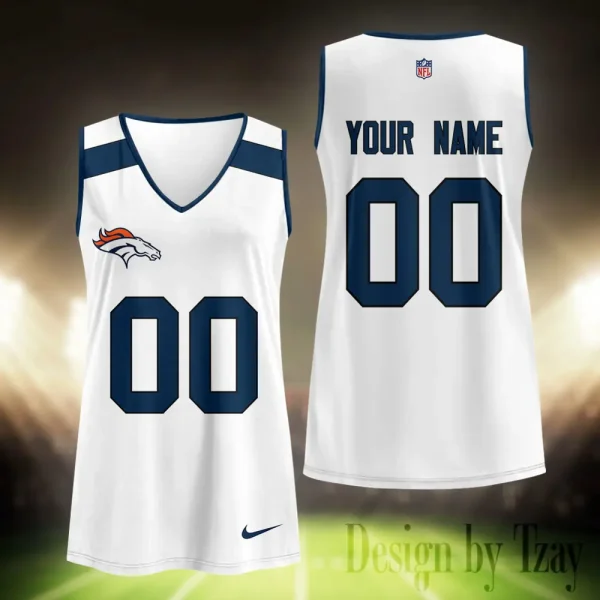Denver Broncos Summer Casual Women's Tank Vest Sleeveless SPTVNECKWVTS461 - Image 2