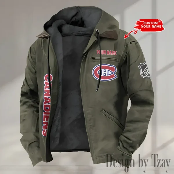 Montréal Canadiens Men's Casual Padded Jacket Hooded Trending 2025 SPTPJH109 - Image 4