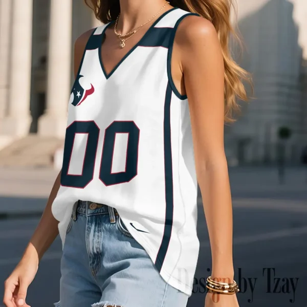 Houston Texans Summer Casual Women's Tank Vest Sleeveless SPTVNECKWVTS464