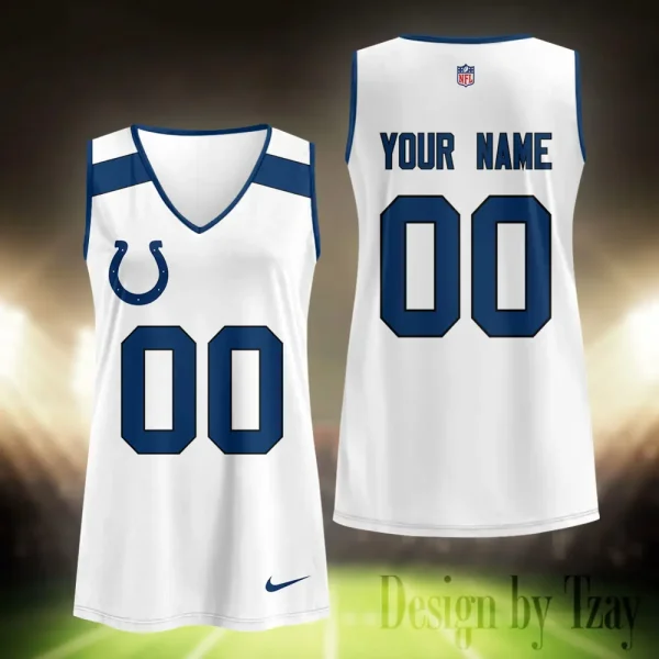 Indianapolis Colts Summer Casual Women's Tank Vest Sleeveless SPTVNECKWVTS465 - Image 2
