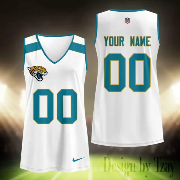 Jacksonville Jaguars Summer Casual Women's Tank Vest Sleeveless SPTVNECKWVTS466 - Image 2