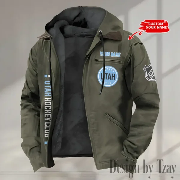 Utah Hockey Club Men's Casual Padded Jacket Hooded Trending 2025 SPTPJH123