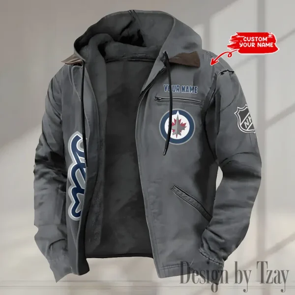 Winnipeg Jets Men's Casual Padded Jacket Hooded Trending 2025 SPTPJH127 - Image 4