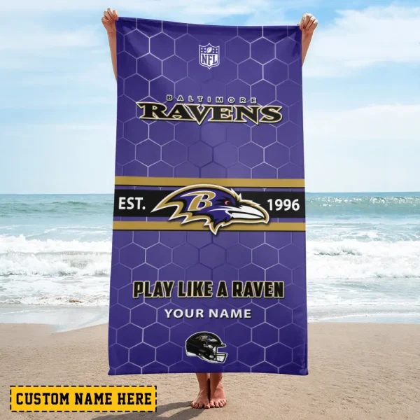 Baltimore Ravens NFL Beach Towels New 2025 AZBTOWEL551 - Image 2