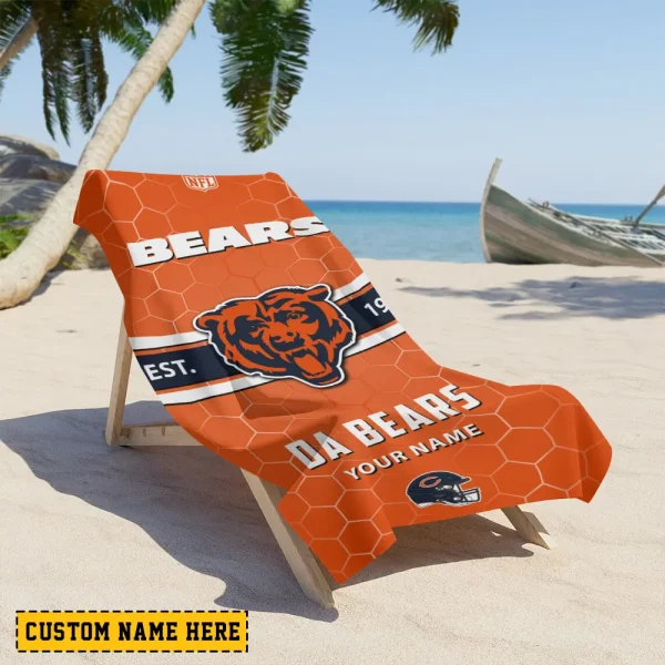 Chicago Bears NFL Beach Towels New 2025 AZBTOWEL554