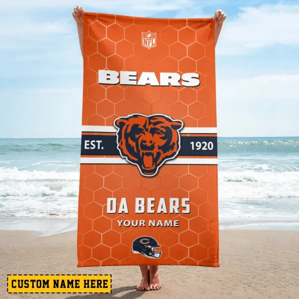 Chicago Bears NFL Beach Towels New 2025 AZBTOWEL554 - Image 2